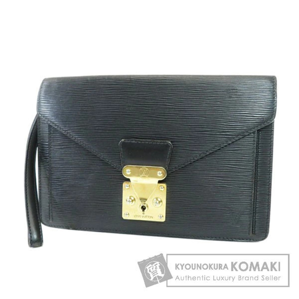 Louis Vuitton Series Dragonne Clutch Bag Epi Leather Blue